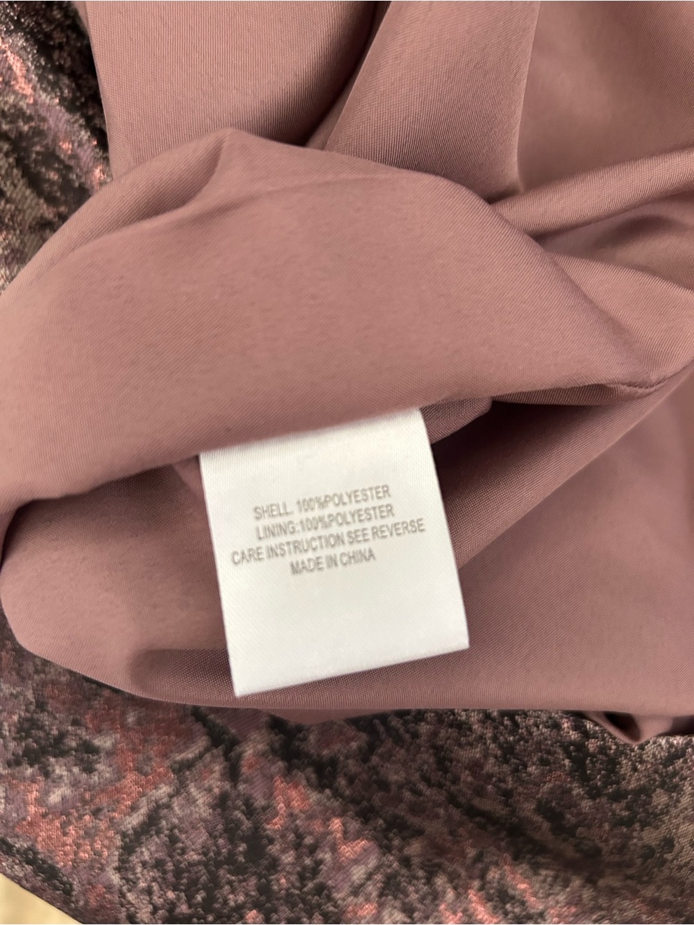 Feriani Couture 20103 Dusty Mauve Floral Jacquard V-Neck Midi Dress | Size 14 - Picture 11 of 11